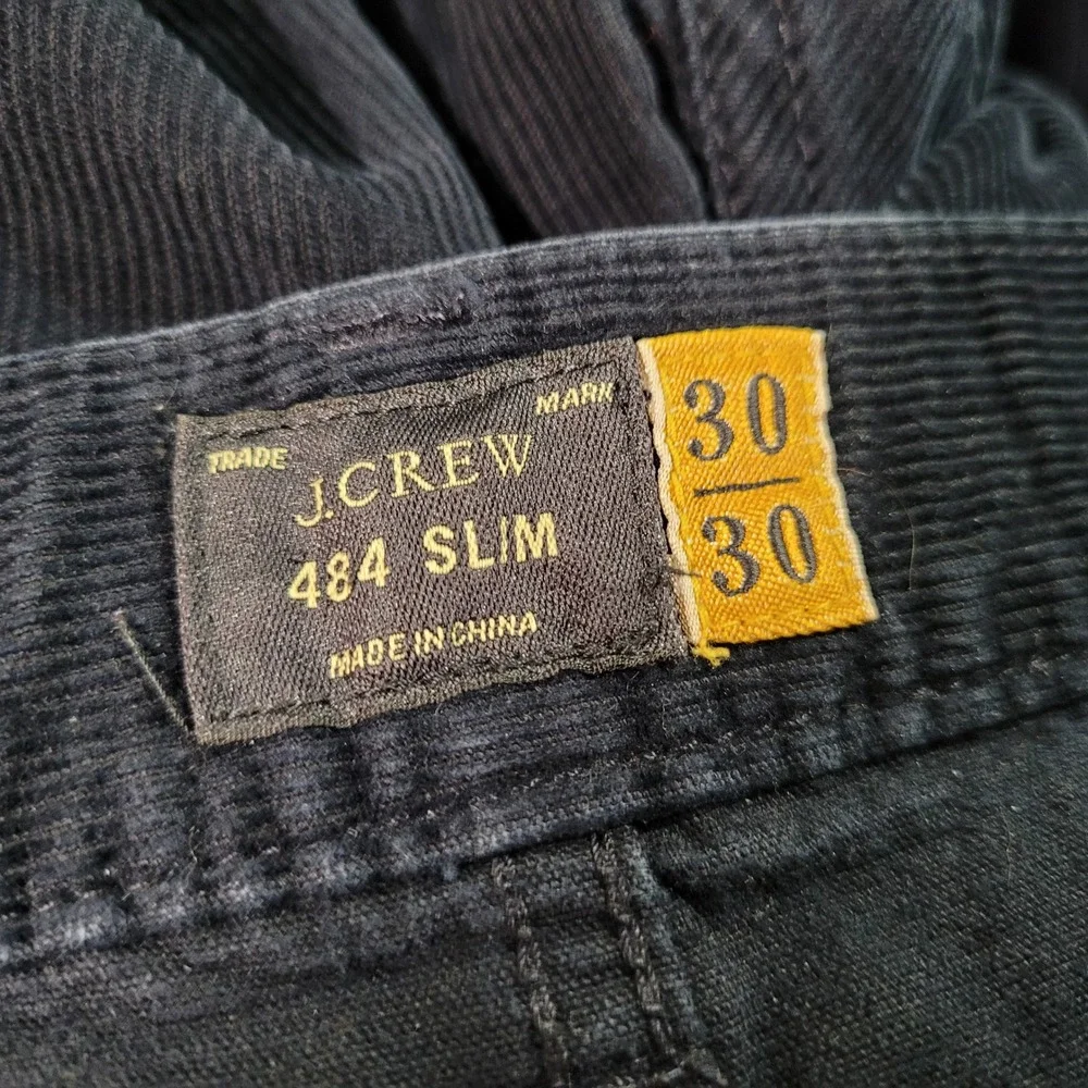 J.Crew 484 Slim Mens 30x30 Navy‎ Blue Corduroy Pants